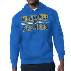 Milwaukee Brewers Starter Team Mesh Print Graphic Pullover Hoodie - MLB