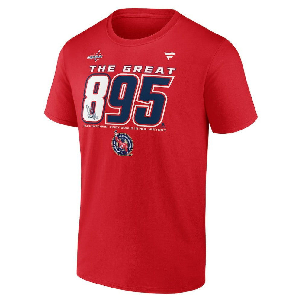 Alexander Ovechkin Washington Capitals NHL All-Time Leading Goal Scorer 895 T-Shirt - Red - NHL