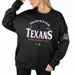 Houston Texans Gameday Couture Women's Oversized Players Only Black Label Pullover Sweatshirt Black | NFL