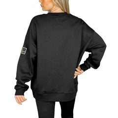 Miami Dolphins Gameday Couture Women's Oversized Players Only Black Label Pullover Sweatshirt Black | NFL