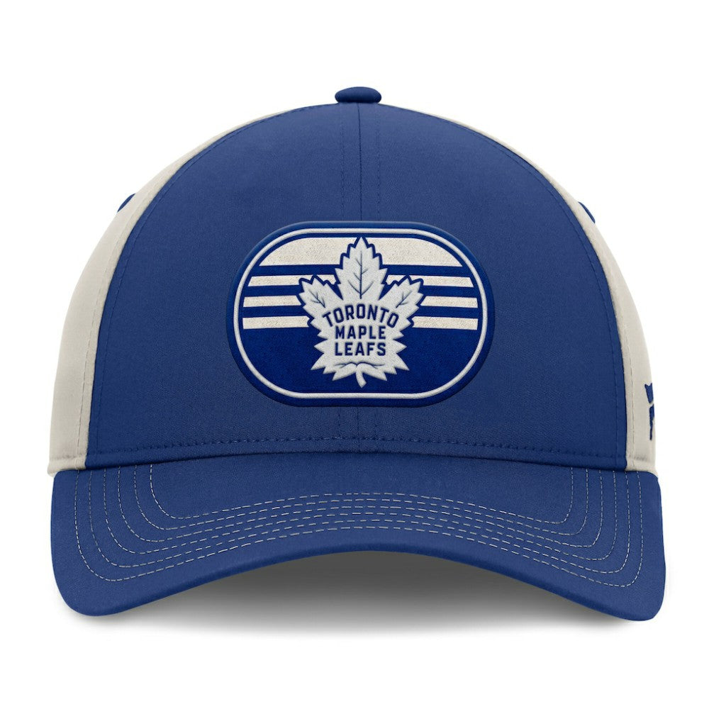 Toronto Maple Leafs Fanatics 2025 Stanley Cup Playoffs Locker Room Trucker Adjustable Hat - Blue/Gray - NHL