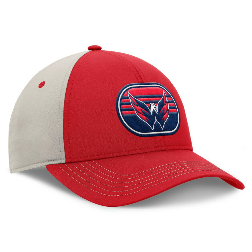 Washington Capitals Fanatics 2025 Stanley Cup Playoffs Locker Room Trucker Adjustable Hat - Red/Gray - NHL
