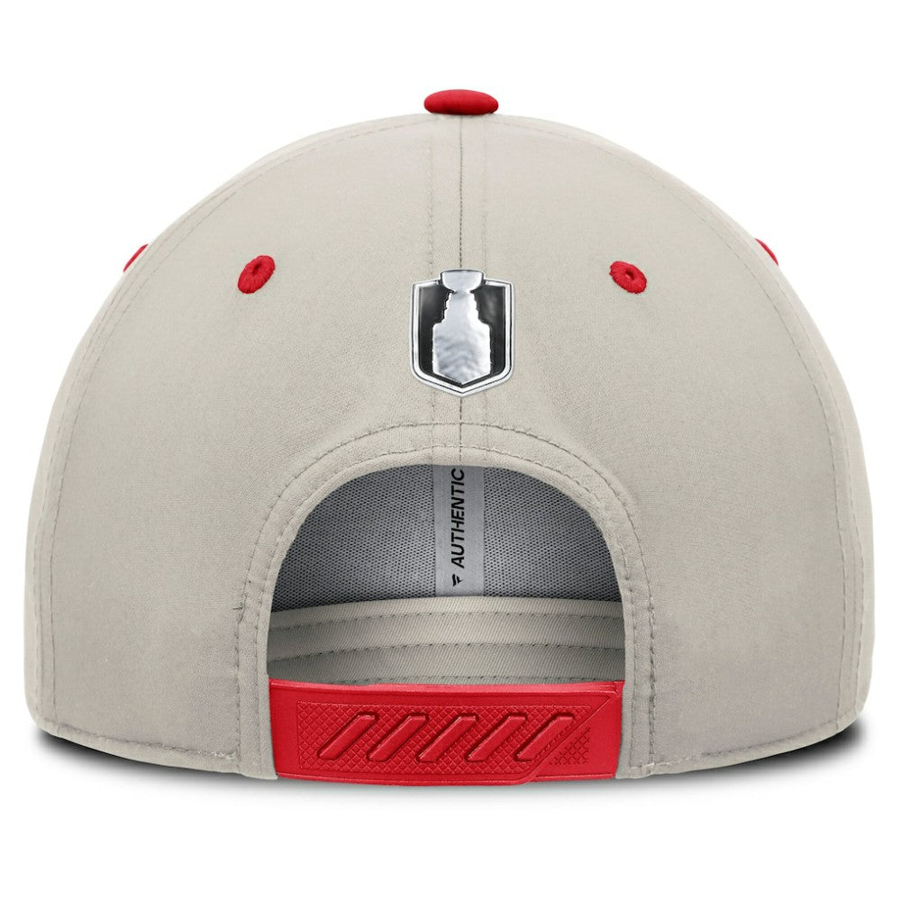 Washington Capitals Fanatics 2025 Stanley Cup Playoffs Locker Room Trucker Adjustable Hat - Red/Gray - NHL