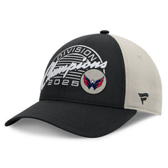 Washington Capitals Fanatics 2025 Metropolitan Division Champions Locker Room Adjustable Hat - Black/Gray - NHL