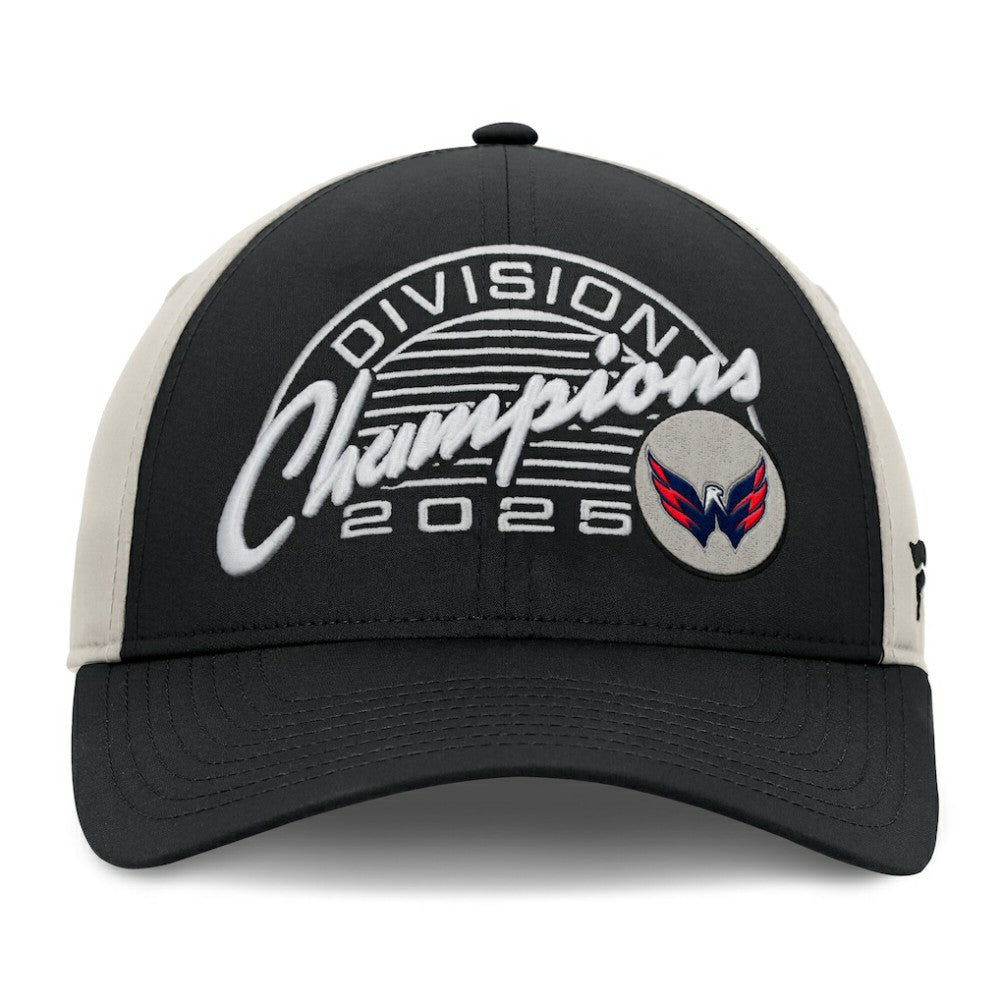 Washington Capitals Fanatics 2025 Metropolitan Division Champions Locker Room Adjustable Hat - Black/Gray - NHL