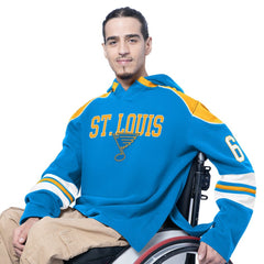 St. Louis Blues G-III Sports by Carl Banks Adaptive Wear Lord Stanley Hooded Long Sleeve Sweatshirt - Blue - NHL