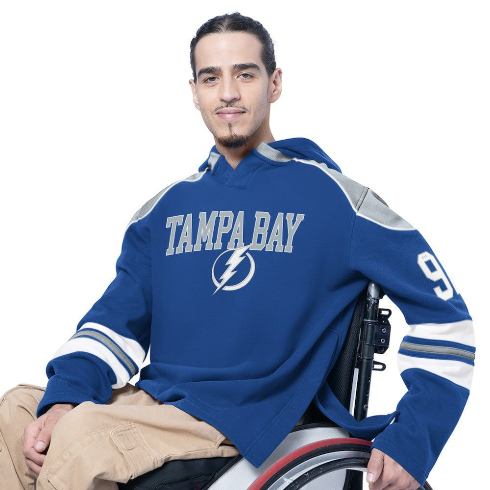 Tampa Bay Lightning G-III Sports by Carl Banks Adaptive Wear Lord Stanley Hooded Long Sleeve Sweatshirt - Blue - NHL