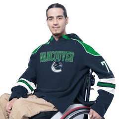 Vancouver Canucks G-III Sports by Carl Banks Adaptive Wear Lord Stanley Hooded Long Sleeve Sweatshirt - Blue - NHL