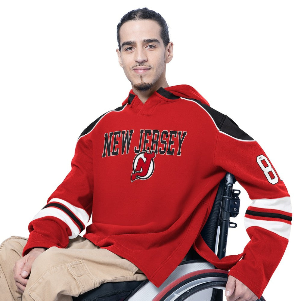 New Jersey Devils G-III Sports by Carl Banks Adaptive Wear Lord Stanley Hooded Long Sleeve Sweatshirt - Red - NHL