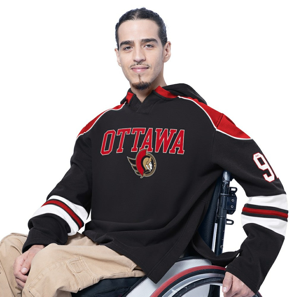 Ottawa Senators G-III Sports by Carl Banks Adaptive Wear Lord Stanley Hooded Long Sleeve Sweatshirt - Black - NHL