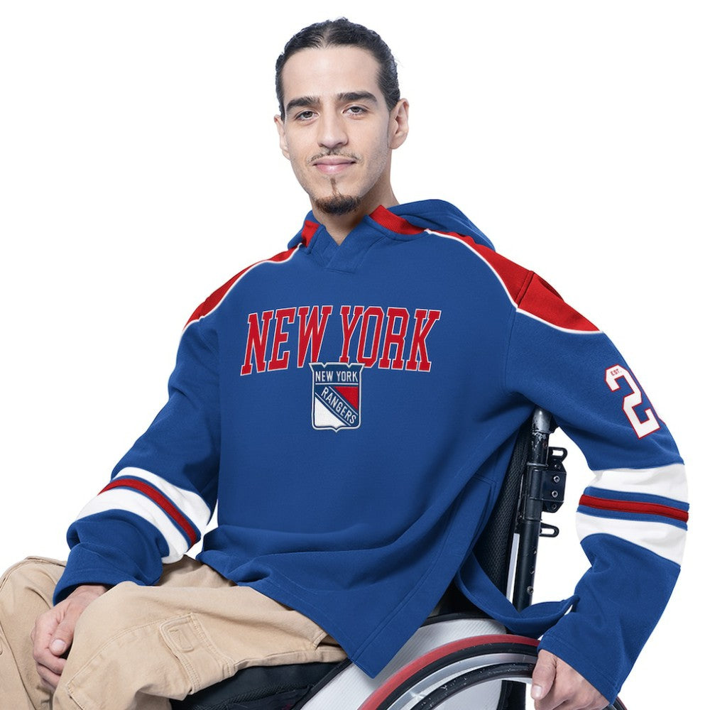 New York Rangers G-III Sports by Carl Banks Adaptive Wear Lord Stanley Hooded Long Sleeve Sweatshirt - Royal - NHL