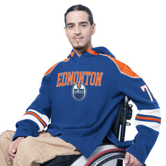 Edmonton Oilers G-III Sports by Carl Banks Adaptive Wear Lord Stanley Hooded Long Sleeve Sweatshirt - Royal - NHL