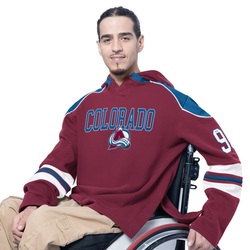 Colorado Avalanche G-III Sports by Carl Banks Adaptive Wear Lord Stanley Hooded Long Sleeve Sweatshirt - Burgundy - NHL