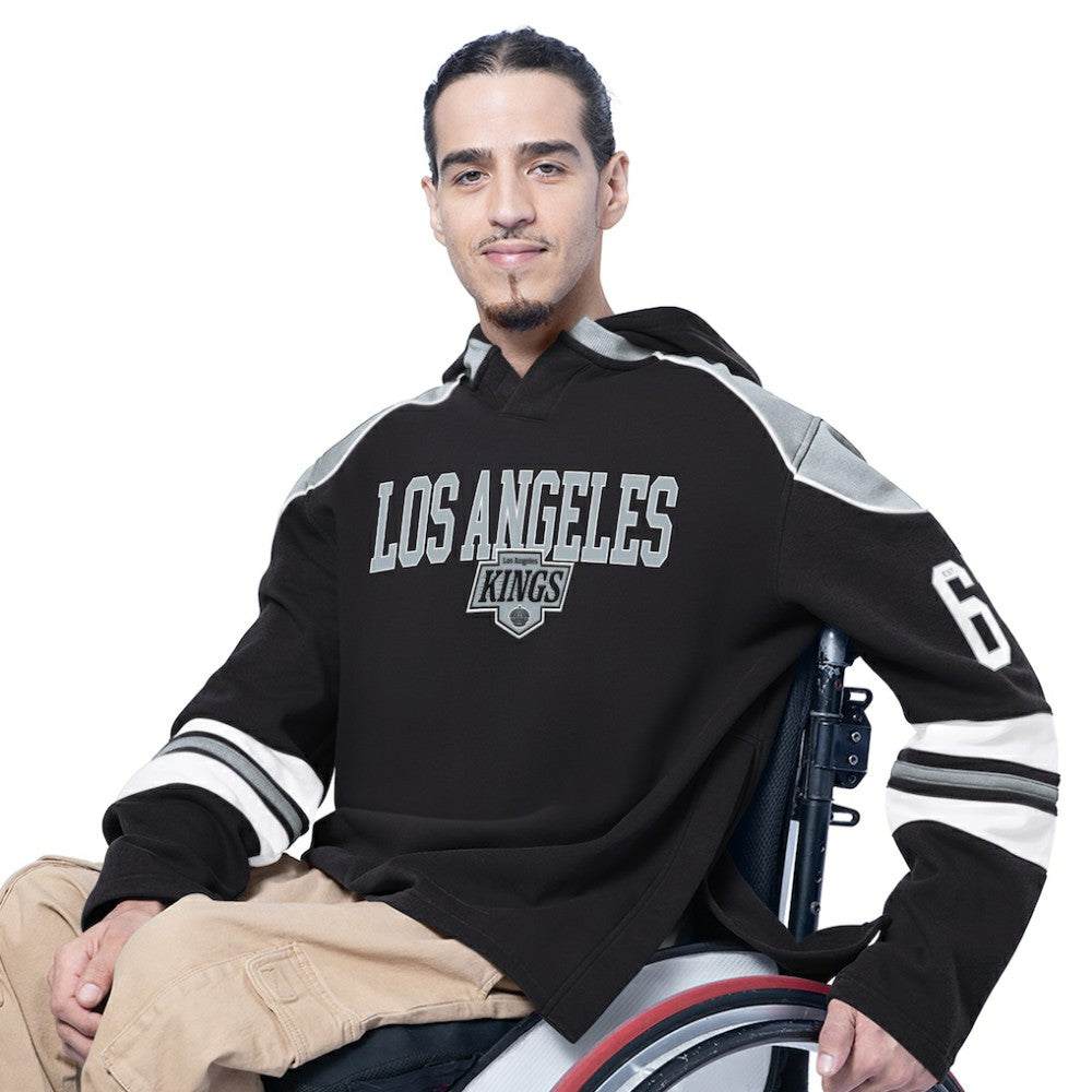 Los Angeles Kings G-III Sports by Carl Banks Adaptive Wear Lord Stanley Hooded Long Sleeve Sweatshirt - Black - NHL