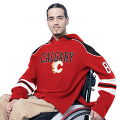 Calgary Flames G-III Sports by Carl Banks Adaptive Wear Lord Stanley Hooded Long Sleeve Sweatshirt - Red - NHL