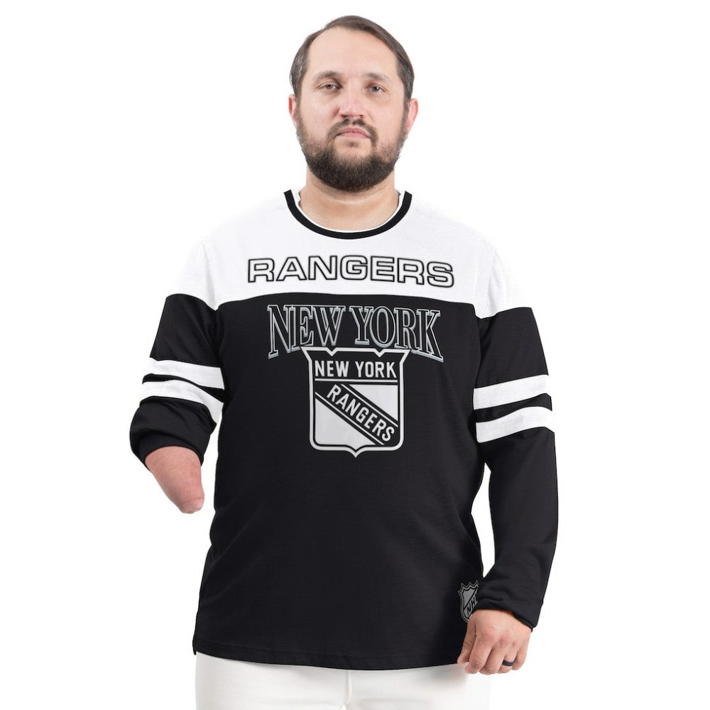 New York Rangers G-III Sports by Carl Banks Adaptive Wear Outlast Durene Long-Sleeve T-Shirt - Black - NHL