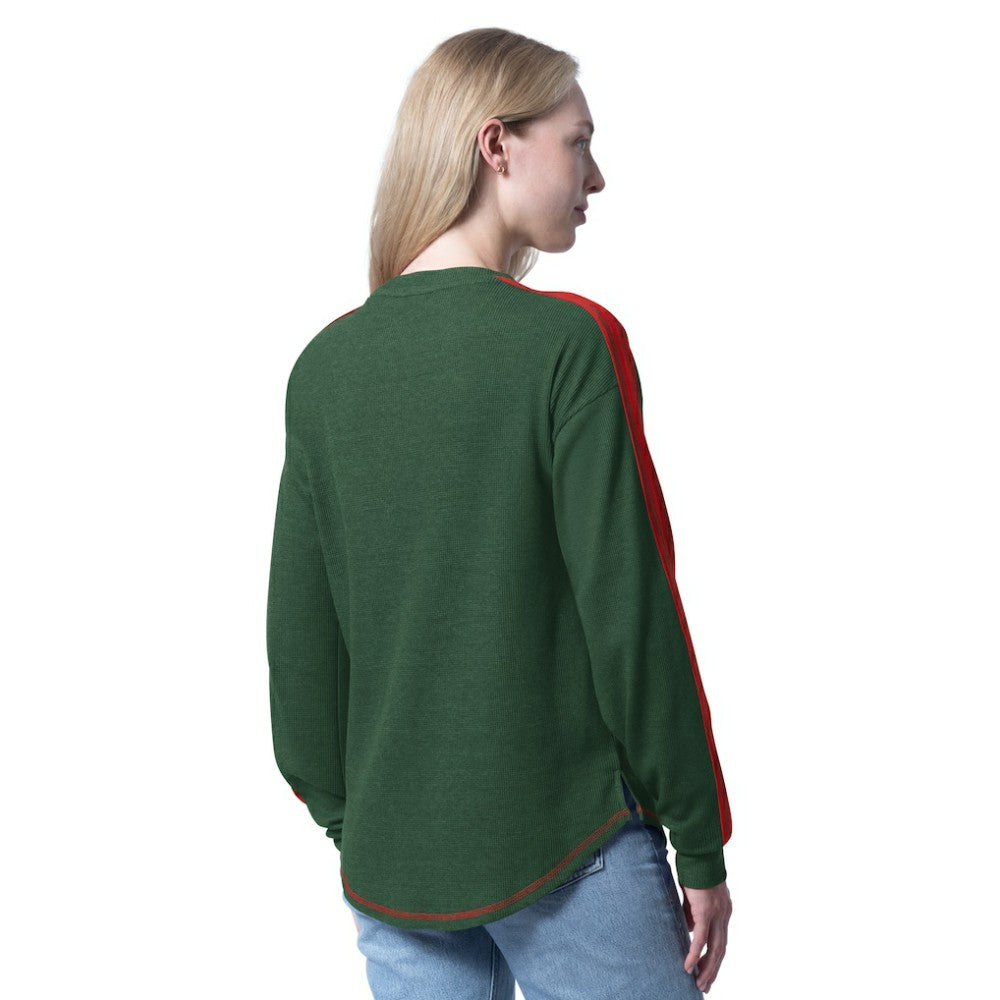 Minnesota Wild G-III 4Her by Carl Banks Women's Advantage Thermal Long-Sleeve Tri-Blend T-Shirt - Green - NHL