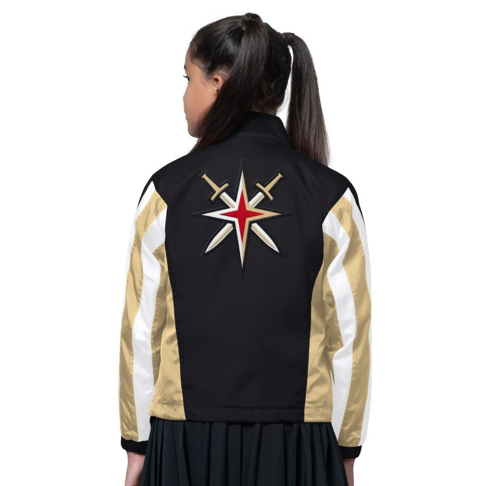 Vegas Golden Knights Starter Girls Key Player Half Zip Jacket - Black/Gold - NHL
