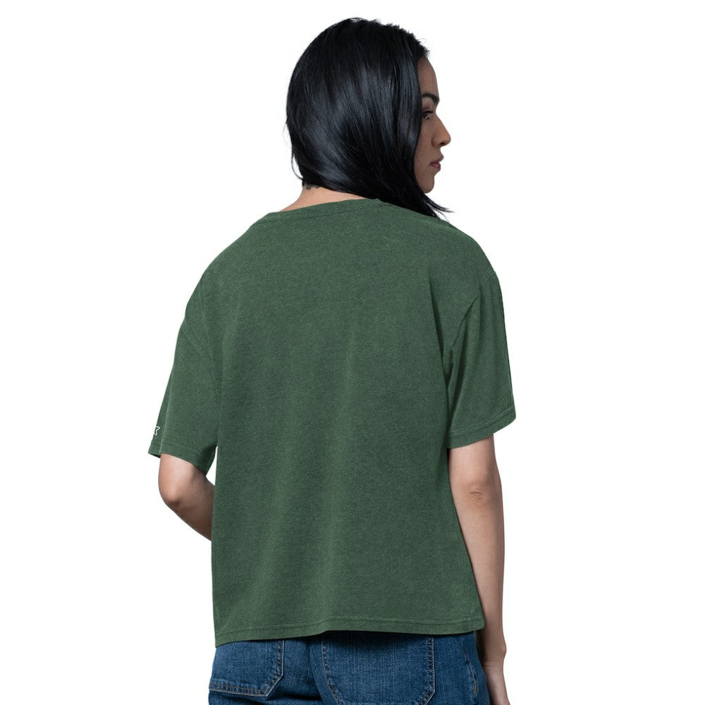 Minnesota Wild Starter Women's Oversized Hall of Fame T-Shirt - Heather Green - NHL