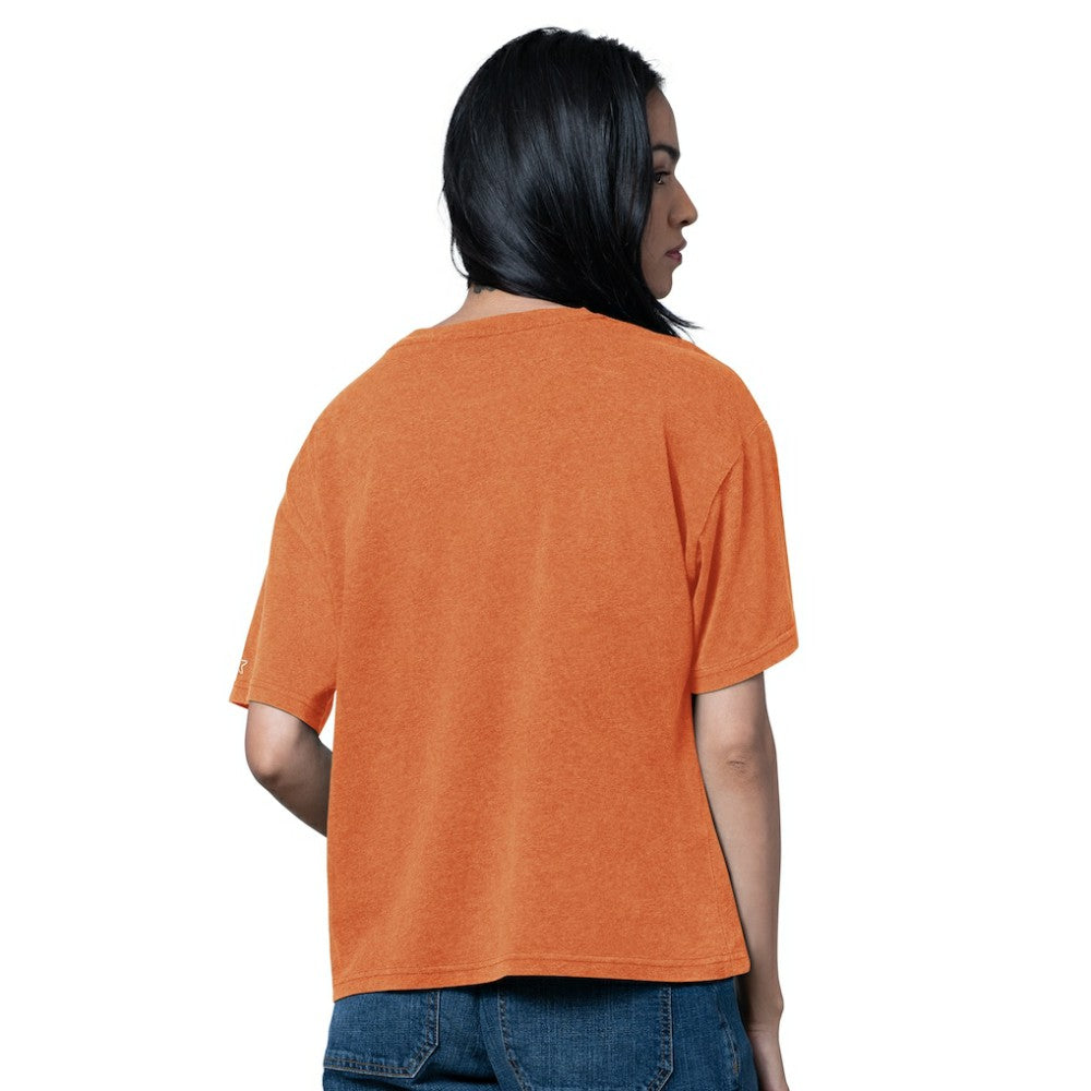 Philadelphia Flyers Starter Women's Oversized Hall of Fame T-Shirt - Heather Orange - NHL