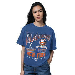 New York Islanders Starter Women's Oversized Hall of Fame T-Shirt - Heather Royal - NHL