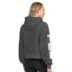 Tampa Bay Lightning Starter Women's Star Player Cropped Fleece Hoodie - Heather Charcoal - NHL