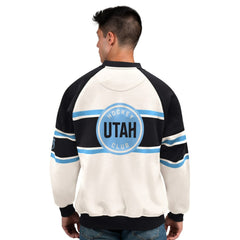 Utah Mammoth Starter Male Adult Defense Fleece Crewneck Sweatshirt - White - NHL