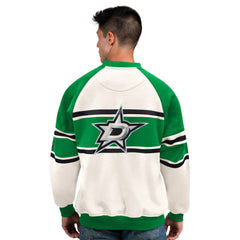 Dallas Stars Starter Male Adult Defense Fleece Crewneck Sweatshirt - White - NHL