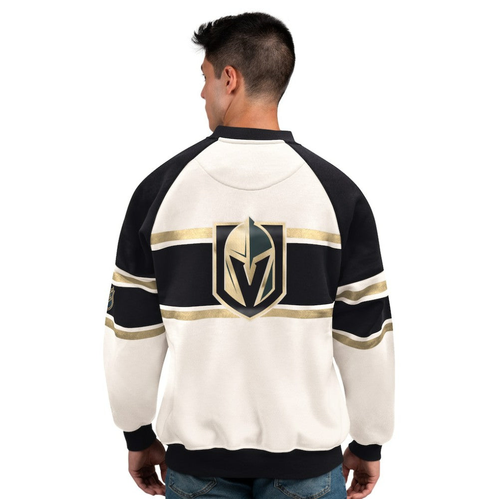 Vegas Golden Knights Starter Male Adult Defense Fleece Crewneck Sweatshirt - White - NHL