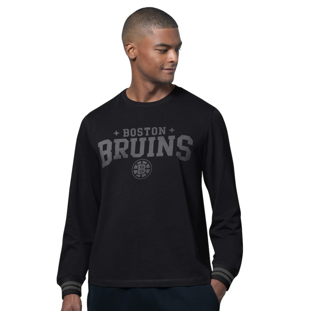 Boston Bruins Starter Field Long Sleeve T-Shirt - Black - NHL