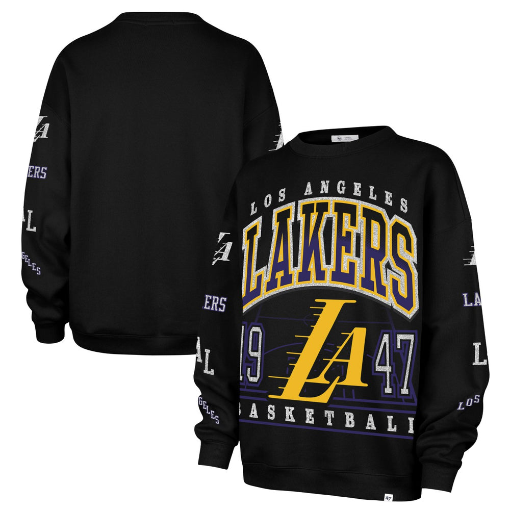 Los Angeles Lakers '47 Women's 2025/26 City Edition Go Big Oversized Sweatshirt Black - NBA