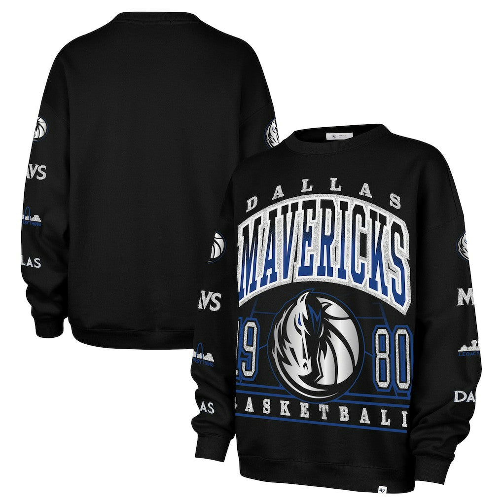 Dallas Mavericks '47 Women's 2025/26 City Edition Go Big Oversized Sweatshirt Black - NBA