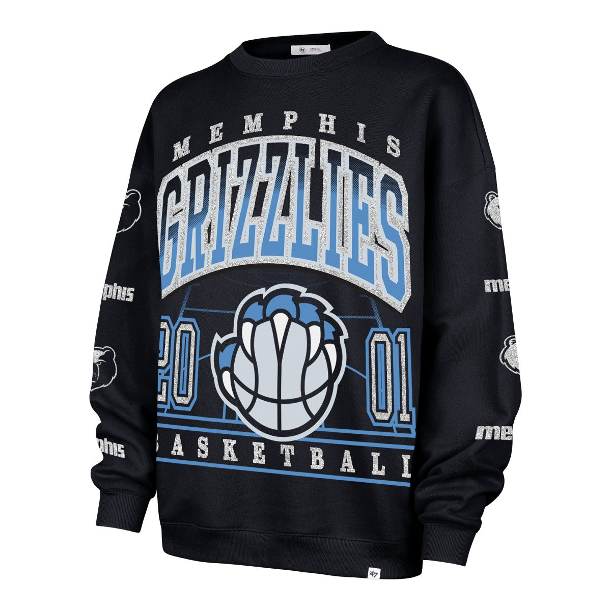 Memphis Grizzlies '47 Women's 2025/26 City Edition Go Big Oversized Sweatshirt Navy - NBA