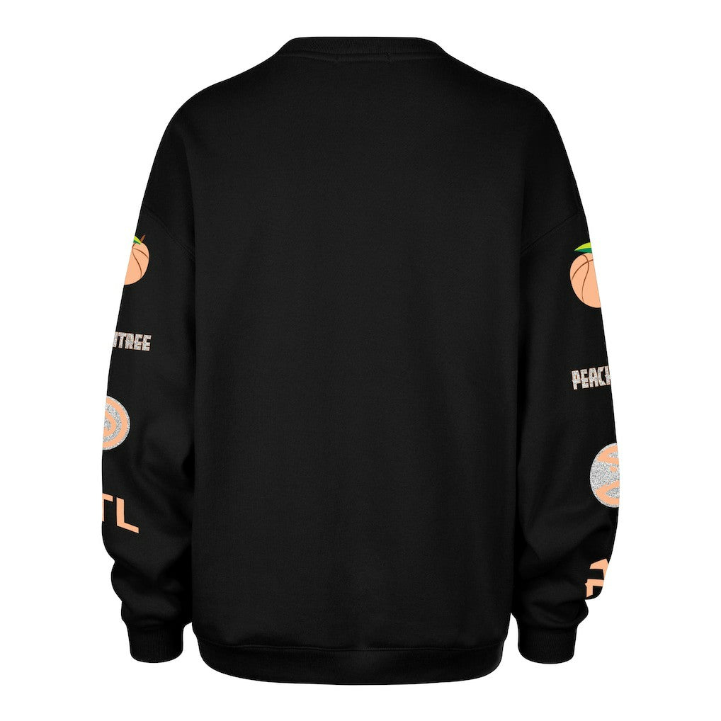 Atlanta Hawks '47 Women's 2025/26 City Edition Go Big Oversized Sweatshirt Black - NBA