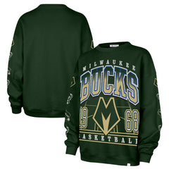 Milwaukee Bucks '47 Women's 2025/26 City Edition Go Big Oversized Sweatshirt Hunter Green - NBA