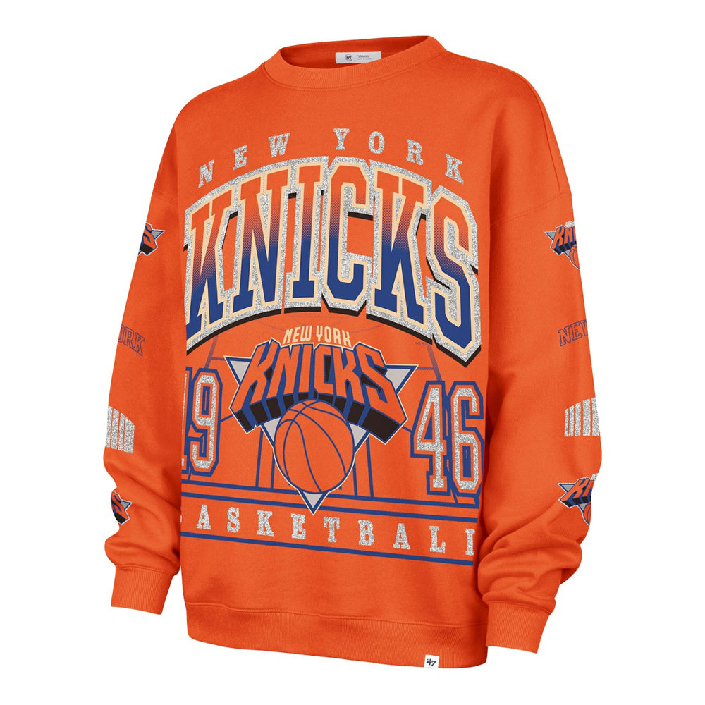 New York Knicks '47 Women's 2025/26 City Edition Go Big Oversized Sweatshirt Orange - NBA