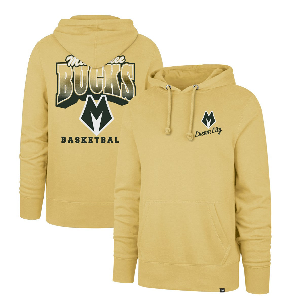Milwaukee Bucks '47 2025/26 City Edition Jab Step Headline Hoodie Gold - NBA