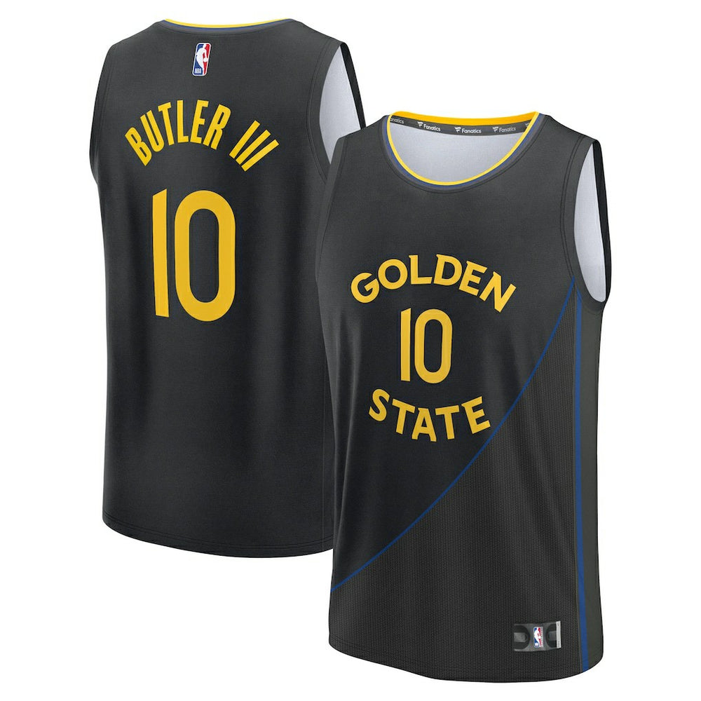 Jimmy Butler III Golden State Warriors Fast Break Replica Player Jersey Statement Editi- Black - NBA