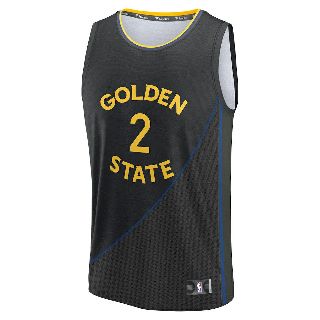 Brandin Podziemski Golden State Warriors Fast Break Replica Player Jersey Statement Editi- Black - NBA