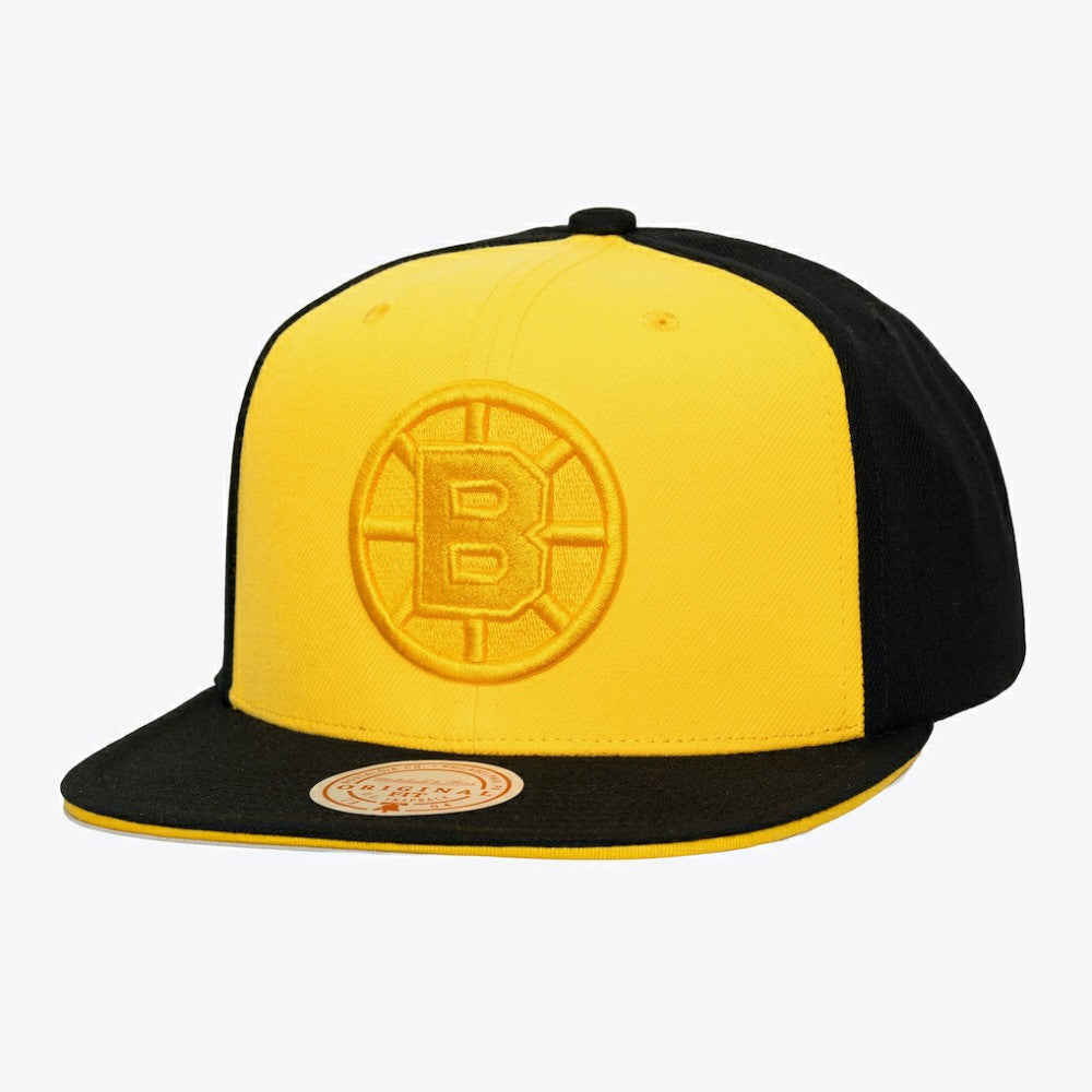 Boston Bruins Mitchell & Ness Color Pop Snapback Hat - Gold/Black - NHL