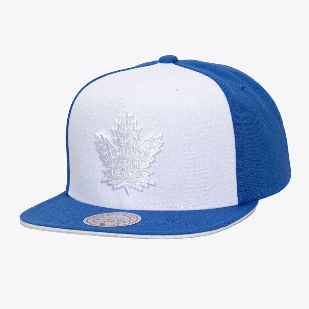 Toronto Maple Leafs Mitchell & Ness Color Pop Snapback Hat - White/Blue - NHL