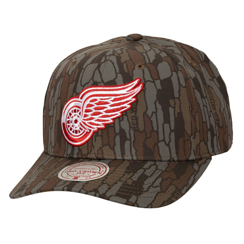 Detroit Red Wings Mitchell & Ness Hidden Camo Pro Crown Adjustable Hat - Camo - NHL