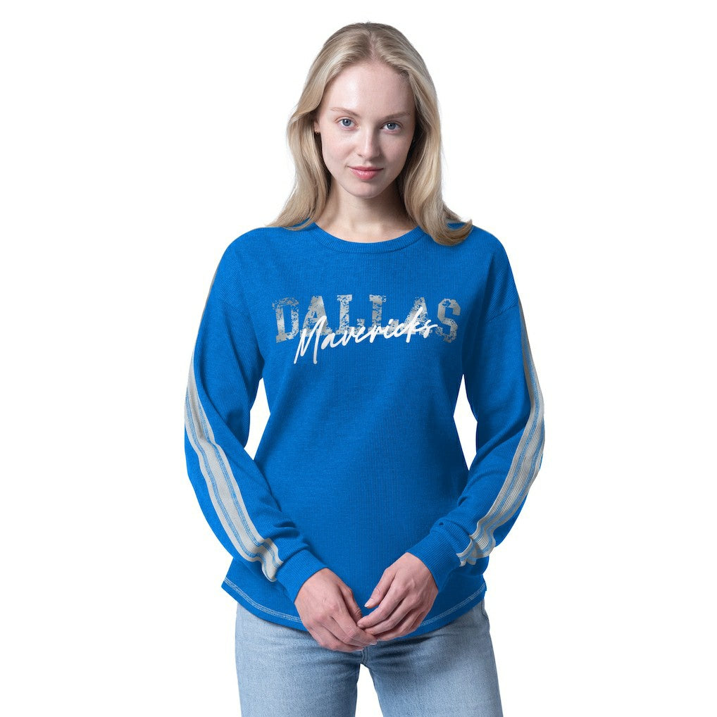 Dallas Mavericks G-III 4Her by Carl Banks Women's Advantage Tri-Blend Long Sleeve T-Shirt Blue - NBA