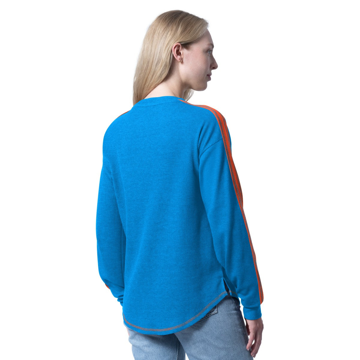 Oklahoma City Thunder G-III 4Her by Carl Banks Women's Advantage Tri-Blend Long Sleeve T-Shirt Heather Blue - NBA