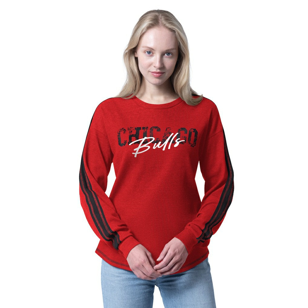 Chicago Bulls G-III 4Her by Carl Banks Women's Advantage Tri-blend Long Sleeve T-Shirt Red - NBA