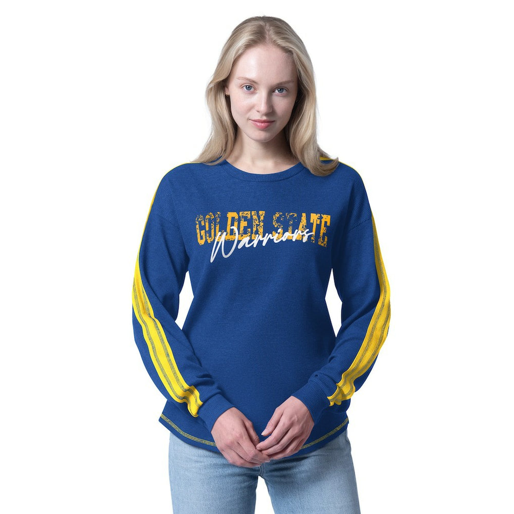 Golden State Warriors G-III 4Her by Carl Banks Women's Advantage Tri-Blend Long Sleeve T-Shirt Royal - NBA