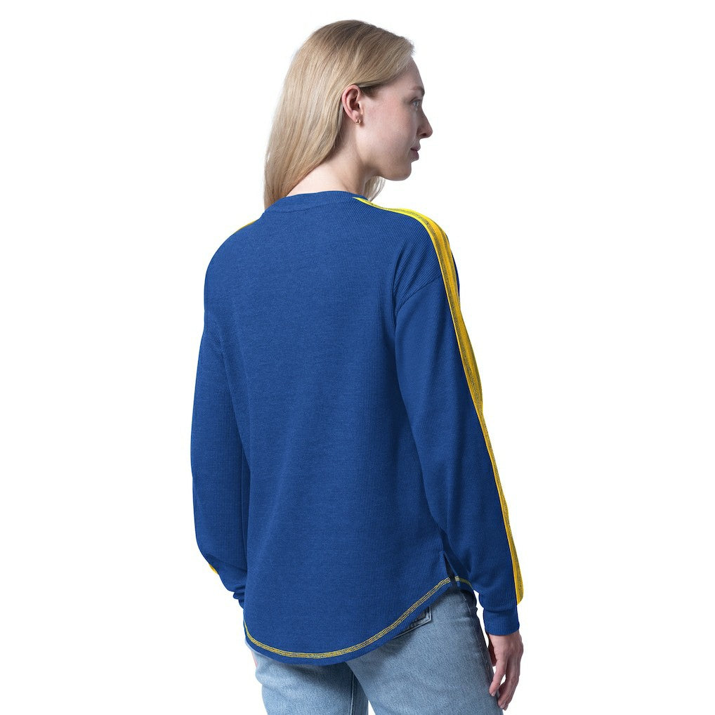 Golden State Warriors G-III 4Her by Carl Banks Women's Advantage Tri-Blend Long Sleeve T-Shirt Royal - NBA