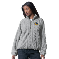 Golden State Warriors G-III 4Her by Carl Banks Women's Champ Half-Zip Pullover Gray - NBA