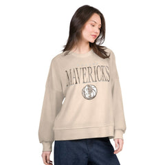 Dallas Mavericks G-III 4Her by Carl Banks Women's Oversized Vet II Sweatshirt Natural - NBA