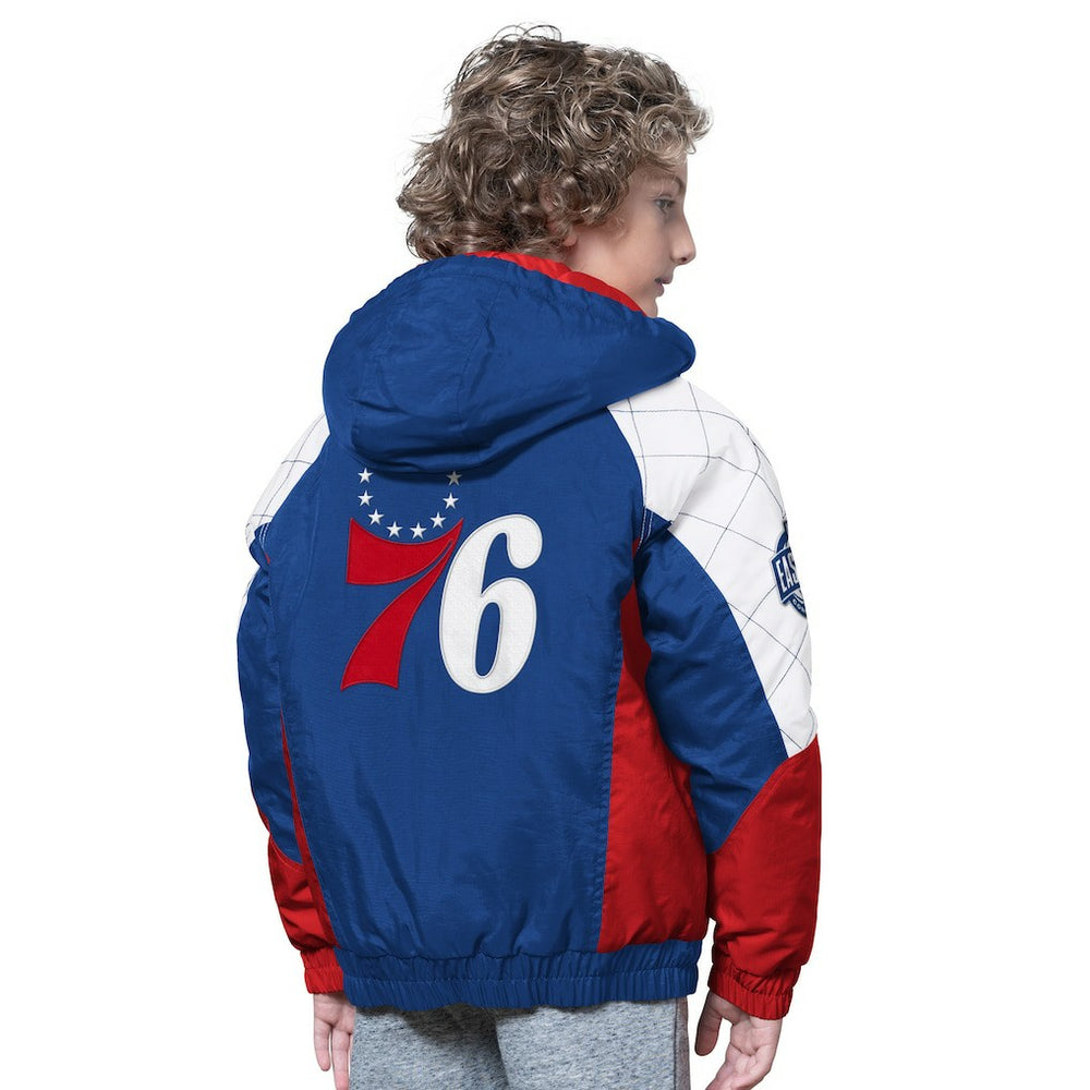 Philadelphia 76ers Starter Youth All Time Pro Jr. Full-Zip Hoodie Jacket Royal/Red - NBA
